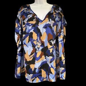 Nine West Plus Short Sleeve V-Neck Blouse – Size 2X (NWT)
